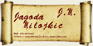 Jagoda Milojkić vizit kartica